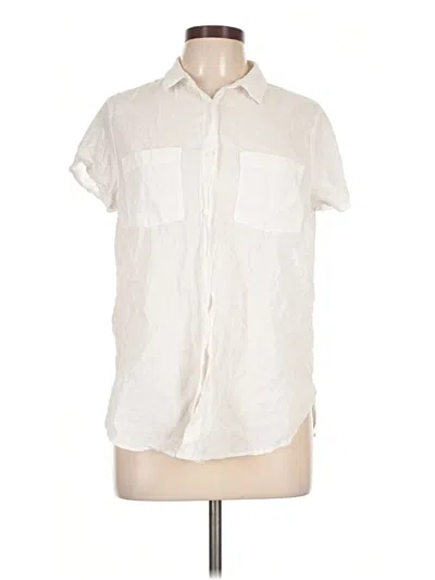 Pre-owned H&m L.o.g.g. Short Sleeve Blouse In Ivory