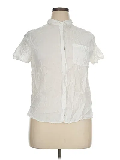 Pre-owned H&m L.o.g.g. Short Sleeve Blouse In Ivory