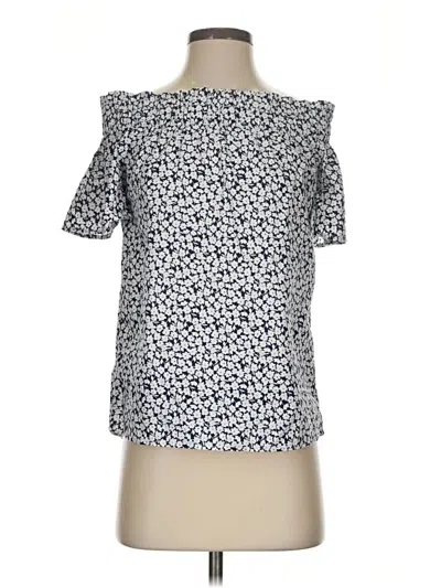 Pre-owned H&m L.o.g.g. Short Sleeve Blouse In Silver