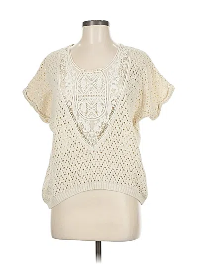 Pre-owned H&m L.o.g.g. Short Sleeve Blouse In White