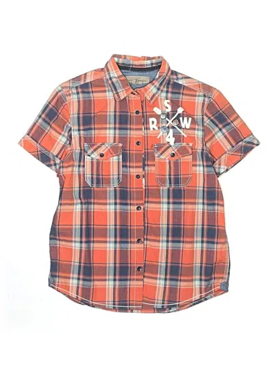 Pre-owned H&m L.o.g.g. Kids' Short Sleeve Button Down Shirt In Orange