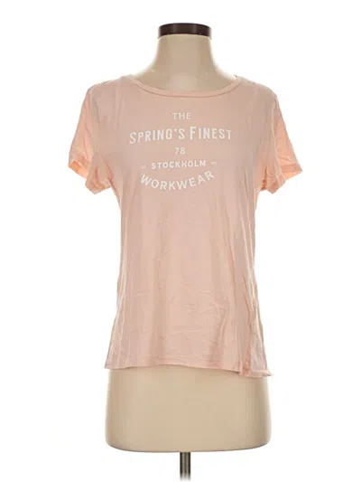Pre-owned H&m L.o.g.g. Short Sleeve T-shirt In Pink