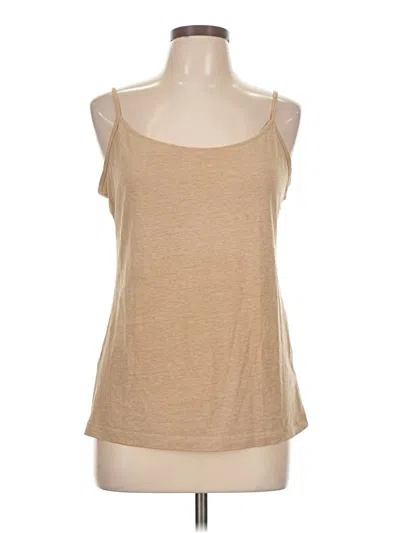 Pre-owned H&m L.o.g.g. Tank Top Tan Strapless Neckline Tops