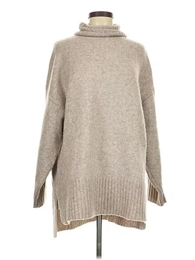 Pre-owned H&m L.o.g.g. Turtleneck Sweater In Tan