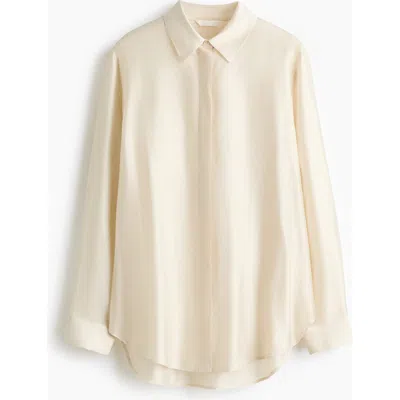 H&m Long Shirt In Neutral