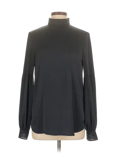 Pre-owned H&m Long Sleeve Blouse In Black
