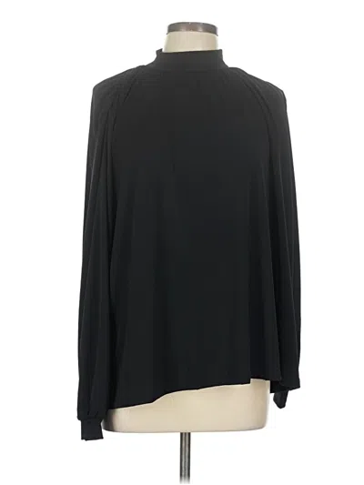 Pre-owned H&m Long Sleeve Blouse In Black