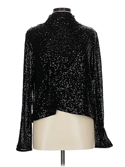 Pre-owned H&m Long Sleeve Blouse In Black