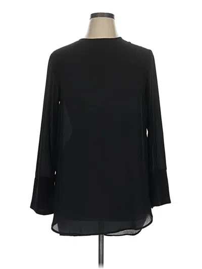 Pre-owned H&m Long Sleeve Blouse In Black