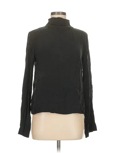 Pre-owned H&m Long Sleeve Blouse In Black