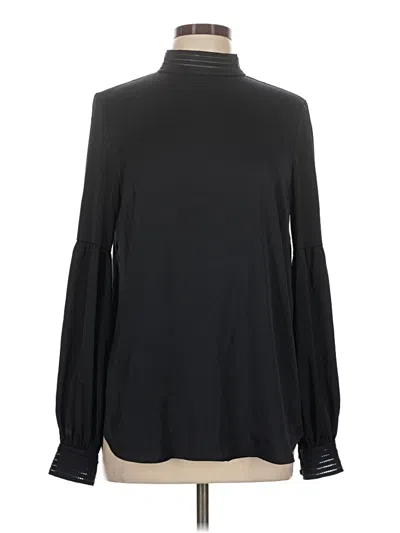 Pre-owned H&m Long Sleeve Blouse In Black