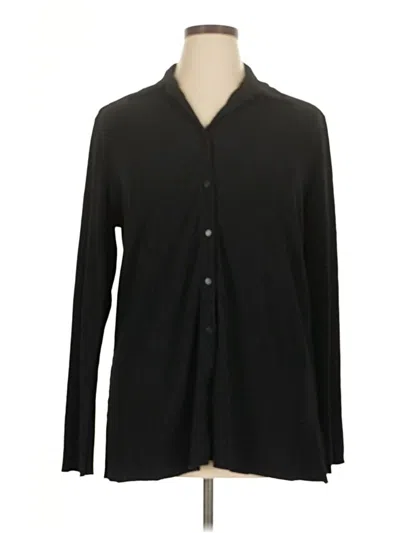Pre-owned H&m Long Sleeve Blouse In Black