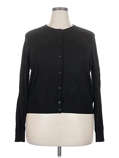 Pre-owned H&m Long Sleeve Blouse In Black