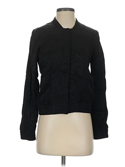Pre-owned H&m Long Sleeve Blouse In Black