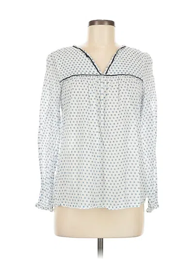 Pre-owned H&m Long Sleeve Blouse In Blue