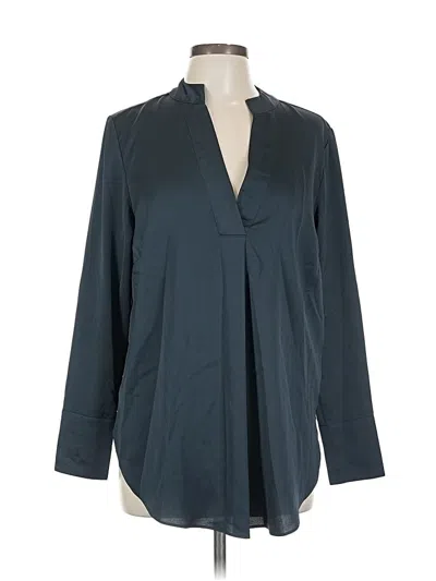 Pre-owned H&m Long Sleeve Blouse In Blue
