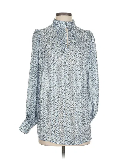 Pre-owned H&m Long Sleeve Blouse In Blue