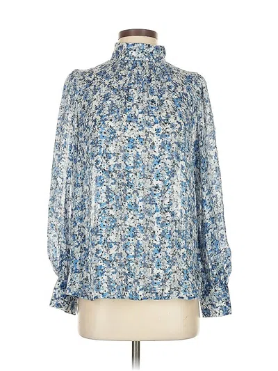 Pre-owned H&m Long Sleeve Blouse In Blue