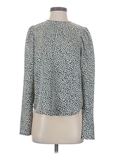 Pre-owned H&m Long Sleeve Blouse In Blue