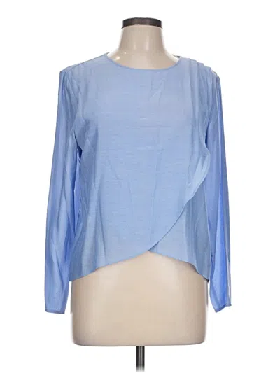 H&m Long Sleeve Blouse In Blue