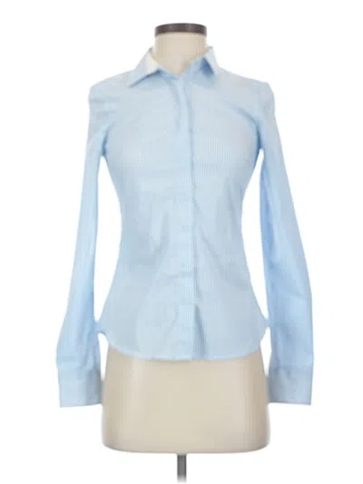 Pre-owned H&m Long Sleeve Blouse In Blue