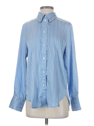Pre-owned H&m Long Sleeve Blouse In Blue