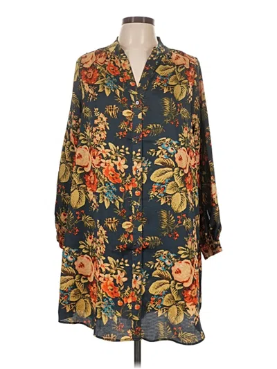 Pre-owned H&m Long Sleeve Blouse In Blue