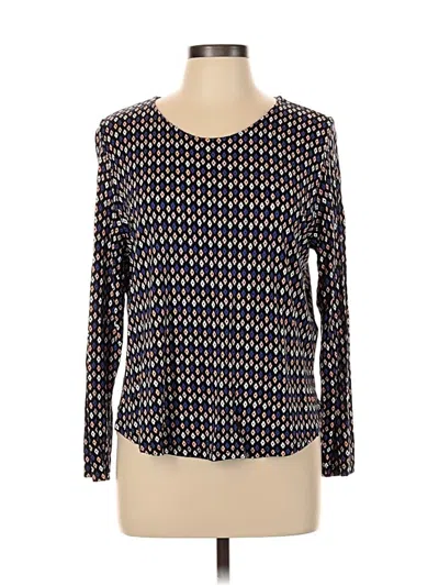 Pre-owned H&m Long Sleeve Blouse In Blue
