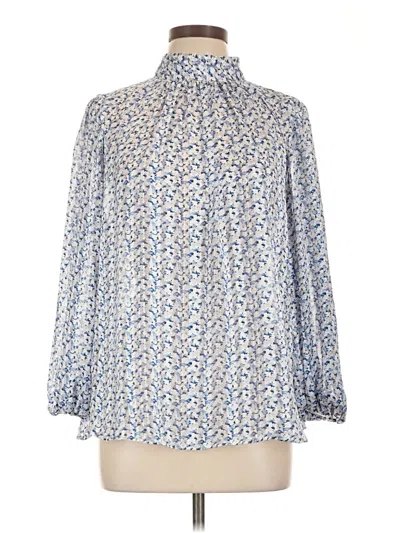 Pre-owned H&m Long Sleeve Blouse In Blue