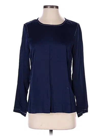 Pre-owned H&m Long Sleeve Blouse In Blue