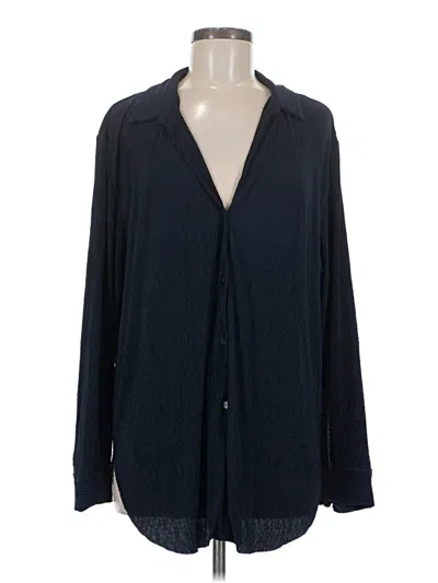 Pre-owned H&m Long Sleeve Blouse In Blue