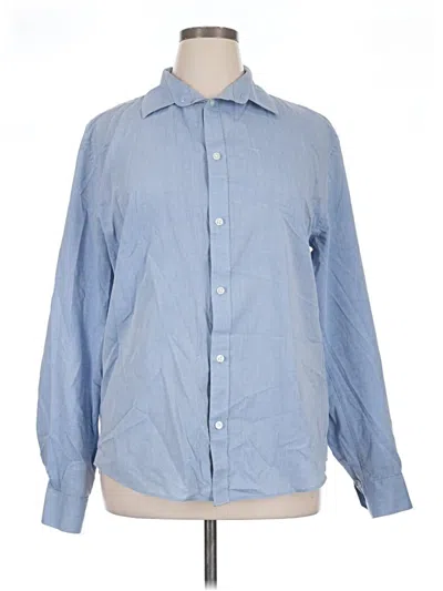 Pre-owned H&m Long Sleeve Blouse In Blue