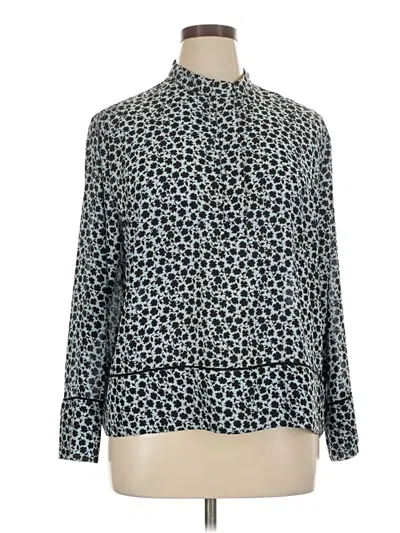 Pre-owned H&m Long Sleeve Blouse In Blue
