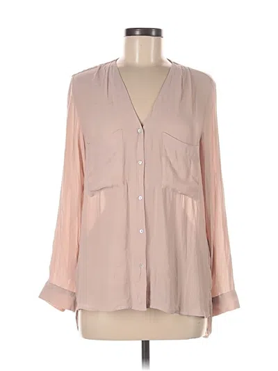 Pre-owned H&m Long Sleeve Blouse In Brown