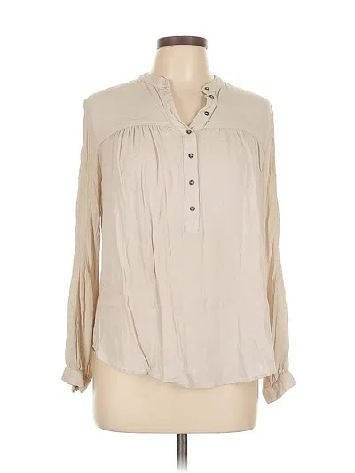 Pre-owned H&m Long Sleeve Blouse In Brown