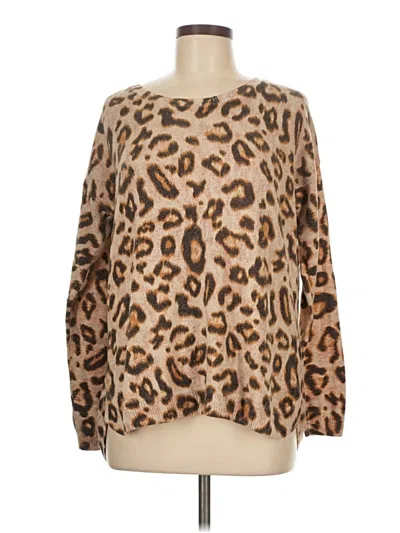 Pre-owned H&m Long Sleeve Blouse In Brown