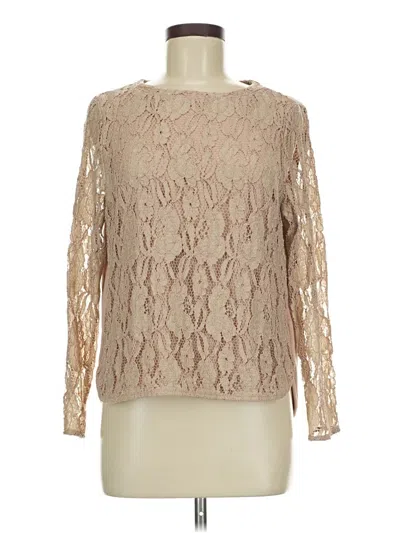 Pre-owned H&m Long Sleeve Blouse In Brown
