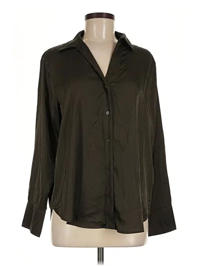Pre-owned H&m Long Sleeve Blouse In Brown