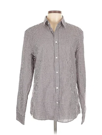 Pre-owned H&m Long Sleeve Blouse In Burgundy