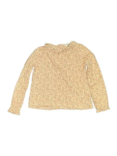 Pre-owned H&m Kids' Long Sleeve Blouse In Gold