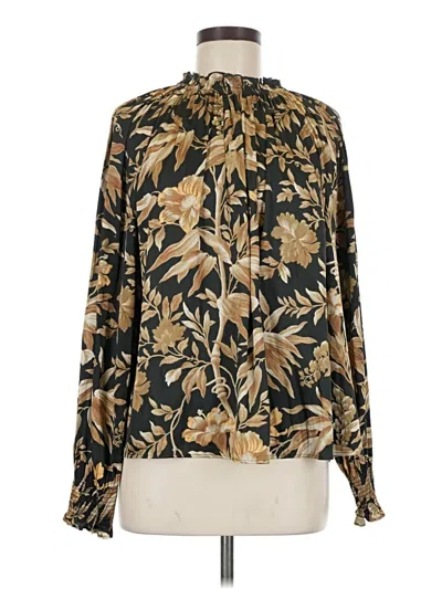 Pre-owned H&m Long Sleeve Blouse In Gold