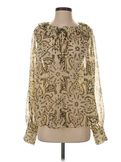 Pre-owned H&m Long Sleeve Blouse In Gold