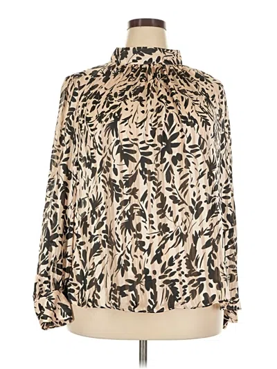 Pre-owned H&m Long Sleeve Blouse In Gold
