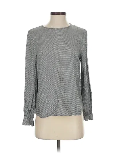Pre-owned H&m Long Sleeve Blouse In Gray