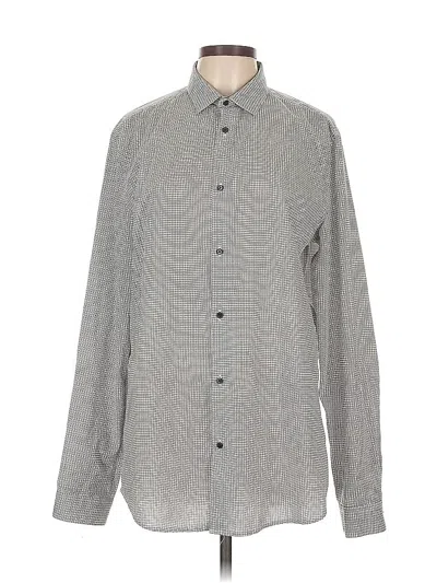 Pre-owned H&m Long Sleeve Blouse In Gray