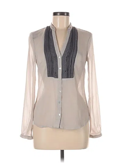 Pre-owned H&m Long Sleeve Blouse In Gray