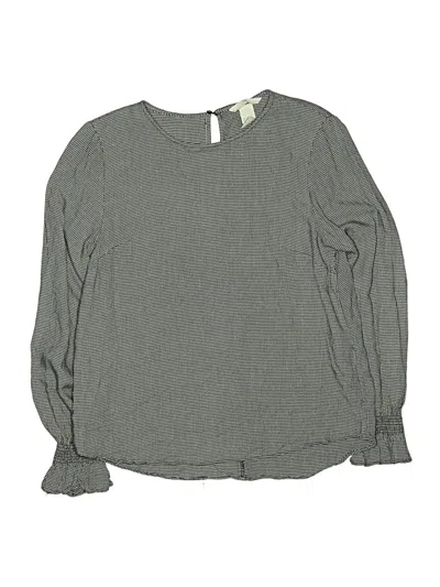 Pre-owned H&m Kids' Long Sleeve Blouse In Gray