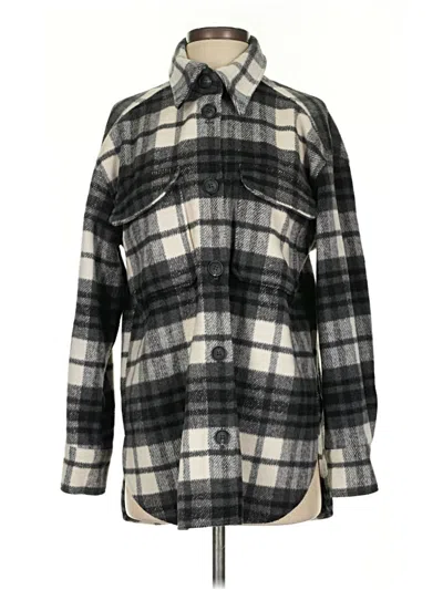 Pre-owned H&m Long Sleeve Blouse In Gray