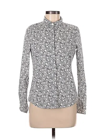 Pre-owned H&m Long Sleeve Blouse In Gray