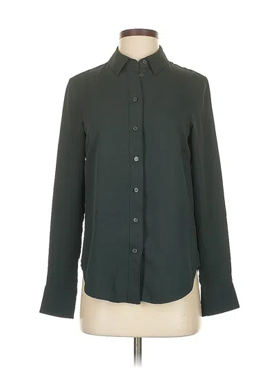 Pre-owned H&m Long Sleeve Blouse In Green